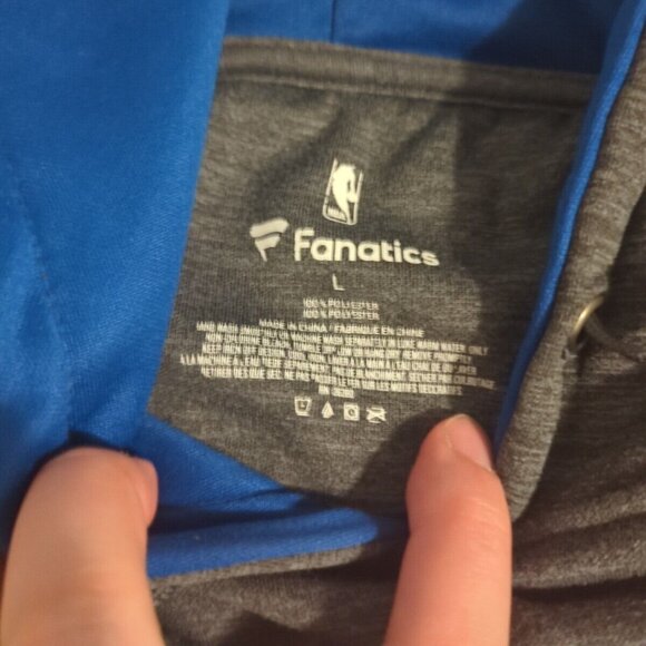 NBA Clippers Hoodie Fanatics, Grey Classic Logo, Men Size L. Fanatics. - Picture 3 of 5